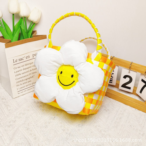 花朵韓版成品手工編織包藍粉伴手禮包生日宴禮品包生日手提包