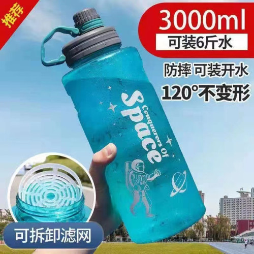 新款夏季工地戶外大容量便攜隨手盃運動水盃新款防摔太空盃防爆盃
