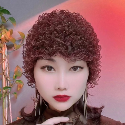 新款美人紗彈力蕾絲包頭帽遮白發收碎發層層帽時尚款家居透氣小帽