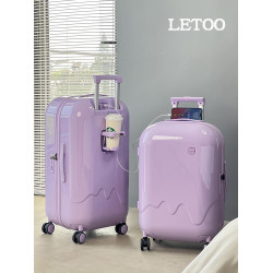 LETOO 20寸小型新款紫色行李箱