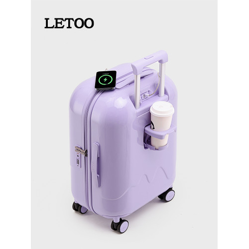 LETOO 20寸小型新款紫色行李箱