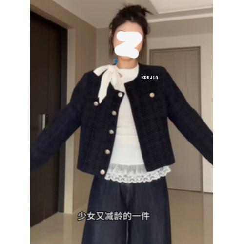 白色蝴蝶結系帶蕾絲花邊拼接針織衫毛衣女春鞦修身內搭打底衫上衣