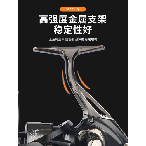 皓頓全金屬路亞海竿不鏽鋼紡車輪