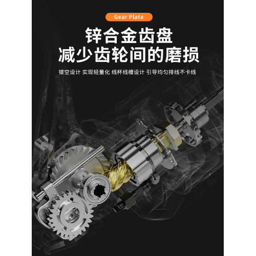 皓頓全金屬路亞海竿不鏽鋼紡車輪