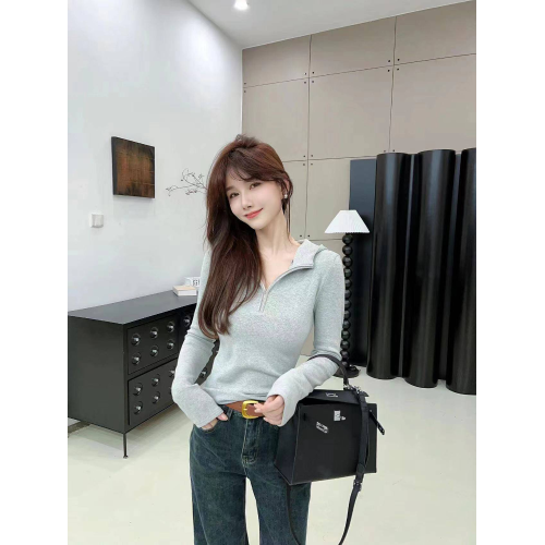 女裝卡卡美式加毧修身連帽衛衣