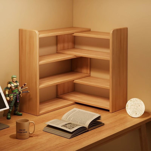書架可伸縮書櫃桌面置物架臥室床邊儲物櫃兒童書桌上收納櫃子