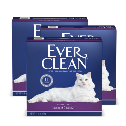 EverClean鉑鑽貓砂美國進口膨潤土除臭貓砂紫標14磅*3盒