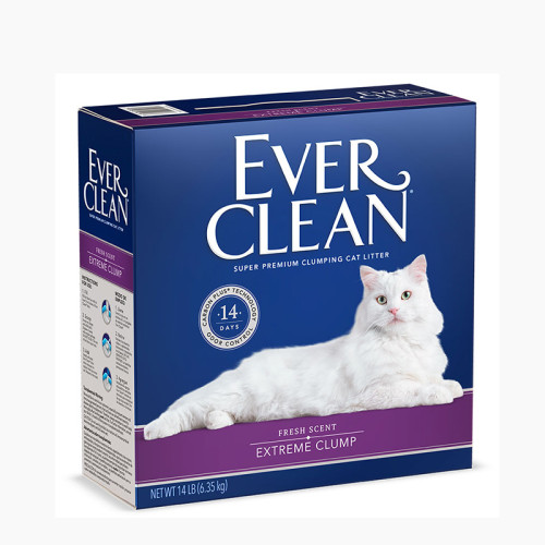 EverClean鉑鑽貓砂美國進口膨潤土除臭貓砂紫標14磅*3盒