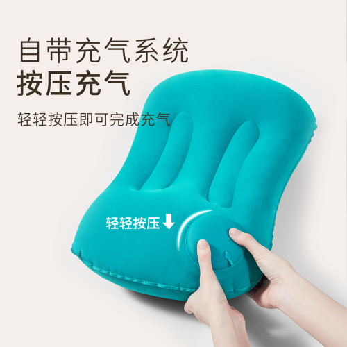 充氣按壓自動飛機趴睡腰靠墊枕頭