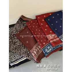 VINTAGE 50X50cm棉質復古小方巾