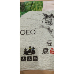 OEO豆腐貓砂6L6袋2mm細顆粒無塵可食用可沖厠豆腐貓