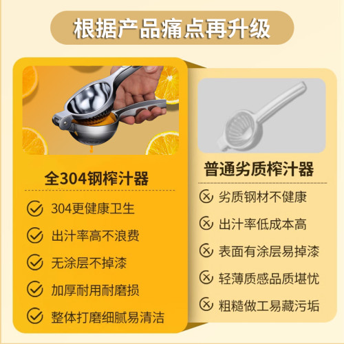 橙汁專用榨汁機手持橙子榨汁器擠汁神器手動榨橙汁機器手動擠壓式