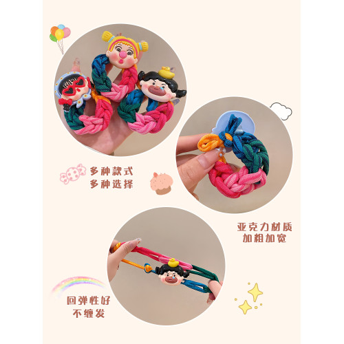 加粗高彈力發圈2025新款皮筋女紥頭可愛辮子頭繩馬尾兒童發繩頭飾