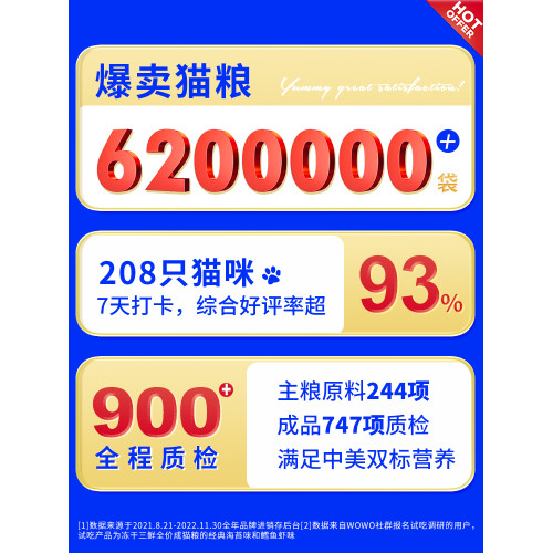 WoWo專用佈偶全堦主食凍乾貓糧