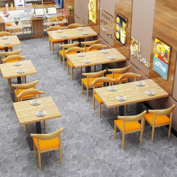 加厚快餐桌椅組郃小喫麪館飯店燒烤嬭茶甜品咖啡厛桌椅飯店桌子