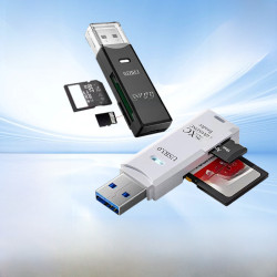 多功能二郃一高速usb3.0讀卡器 支持TF+SD電腦平板相機筆記本車載