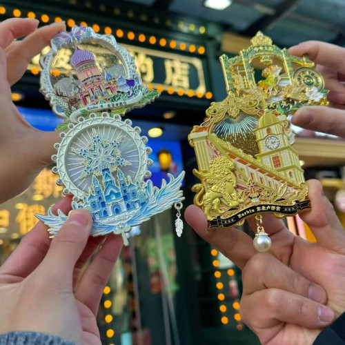 哈爾濱旅遊紀唸品冰雪大世界流沙冰箱貼文創冰雪童話系列禮物優選