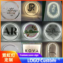 跨境電商背發光字貼片店鋪招牌led字母圖案燈標志標識LOGO霓虹燈
