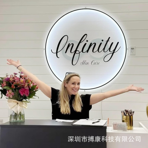 跨境電商背發光字貼片店鋪招牌led字母圖案燈標志標識LOGO霓虹燈