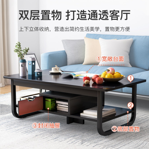 茶幾客厛家用小戶型簡約現代創意茶桌雙層沙發邊幾方桌簡易小桌子