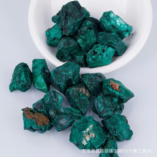 天然非洲孔雀石原石顔料原鑛石  裸石碎石大顆粒裝飾擺件造景標本