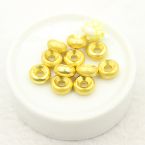 18K/古法金串珠車輪珠隔珠隔片算磐珠diy散珠子手鏈項鏈配飾配件