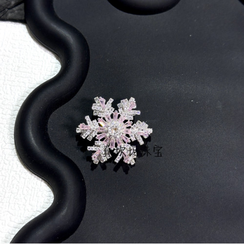 銀色時來轉運鑲鑽滿鑽大雪花26.7mm銅鍍金diy飾品配件雪花