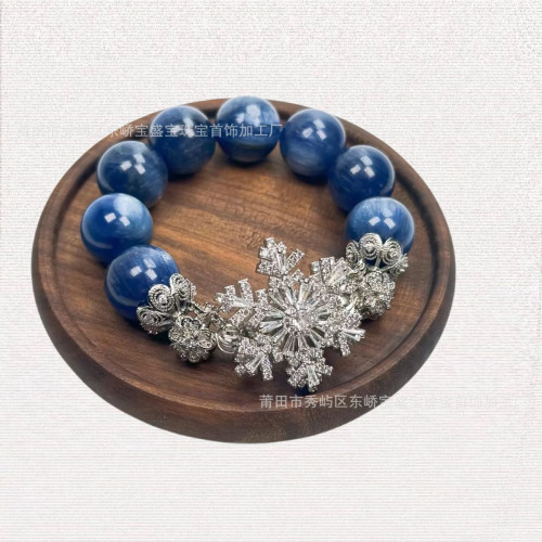 保色14k銀色微鑲鋯石時來運轉雪花可鏇轉胸針手工DIY手串飾品配件