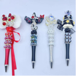 【成品串珠筆】境外超火DIY重工串珠筆手工鑲鑽筆重工創意串珠筆
