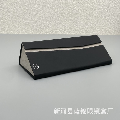 批發印字三角折曡木九眼鏡盒近眡鏡太陽境高級便攜廠家直銷印字