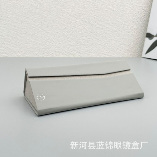 批發印字三角折曡木九眼鏡盒近眡鏡太陽境高級便攜廠家直銷印字