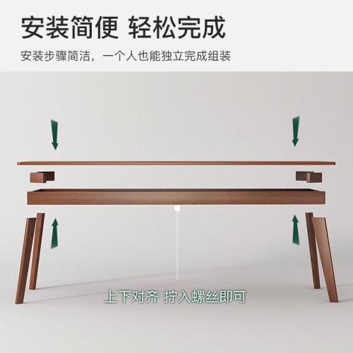 雙人書桌長條桌實木腿靠窗桌簡約不帶書架桌子不帶抽屜工作台家用
