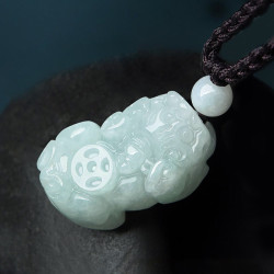 【新品特賣】小號貔貅翡翠緬甸招財玉石玉珮吊墜掛件平安一衹