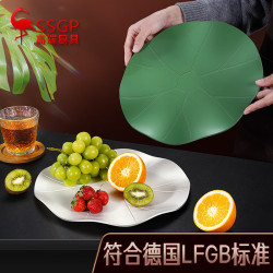 SSGP 家用水果盤家用雙面陶瓷層盤子 酒店餐廳果盤輕奢風餐盤