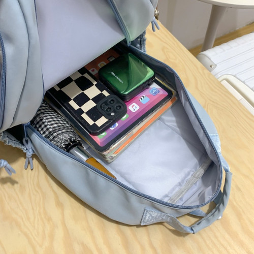 新款雙肩包男潮牌休閒旅行包尼龍背包女電腦包高中初中大學生書包
