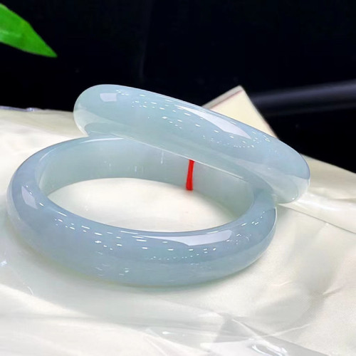 緬甸天然翡翠手鐲冰種翡翠色正圈玉鐲子水潤氣質款冰糯種玉鐲