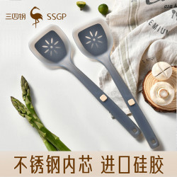 三四鋼 炒菜鏟食品級透明矽膠鏟 鍋鏟家用耐高溫不粘鍋專用鏟子