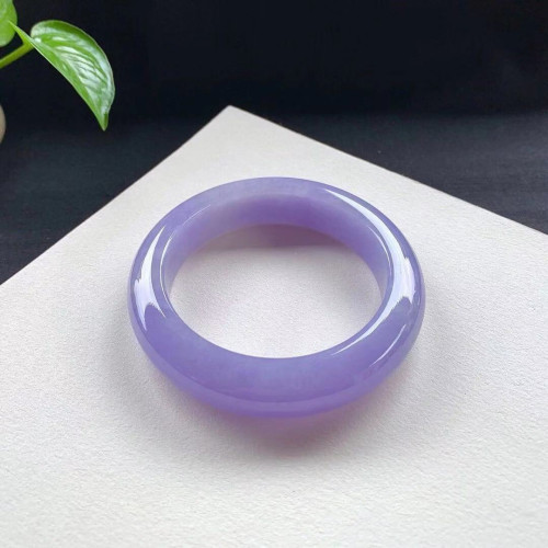 天然緬甸老坑冰糯種冰種翡翠手鐲女款翡翠玉手鐲冰紫羅蘭玉石