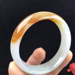 天然緬甸翡翠手鐲糯冰種黃手鐲冰種黃翡手鐲冰糯種翡翠玉手鐲