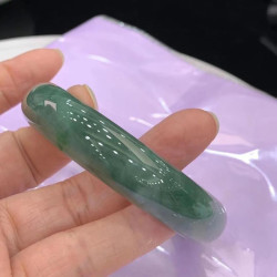 緬甸天然老坑翡翠手鐲女高冰飄綠正圈翡翠玉手鐲飄花冰種墨綠