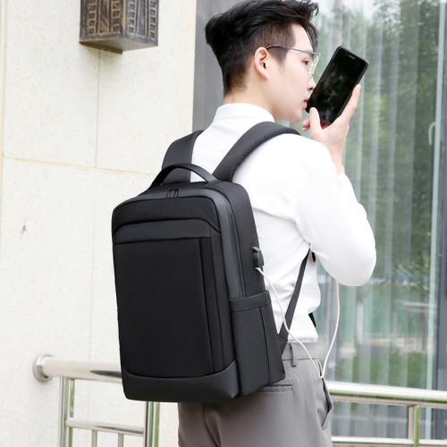 背包男士休閒雙肩包大容量旅行商務電腦包休閒高中大學生書包批髮