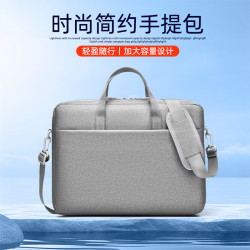 電腦包手提包筆電包商務加厚防震16英寸單肩包適用華爲蘋果聯想