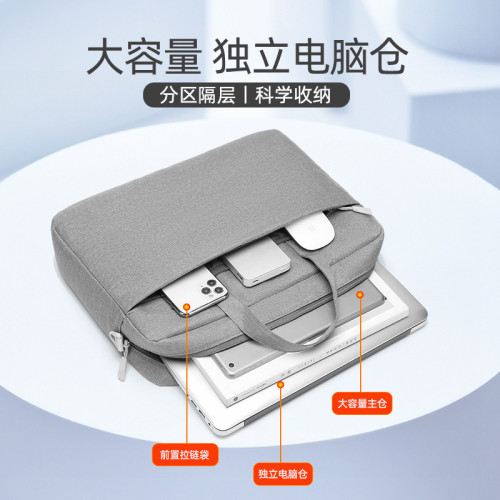 電腦包手提包筆電包商務加厚防震16英寸單肩包適用華爲蘋果聯想