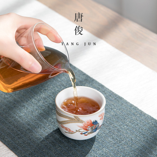 景德鎮功夫茶杯套裝陶瓷開片主人杯大號杯子茶具個人專用100ml