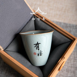 五行茶杯套裝元寶杯創意杯子陶瓷主人杯茶盞功夫茶具品茗杯