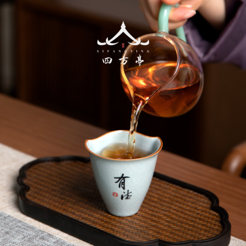 五行茶杯套裝元寶杯創意杯子陶瓷主人杯茶盞功夫茶具品茗杯