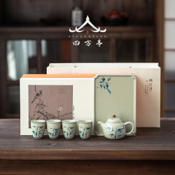 手繪茶具套裝景德鎮小套茶盤禮盒裝簡約乾泡小型茶壺家用輕奢新款