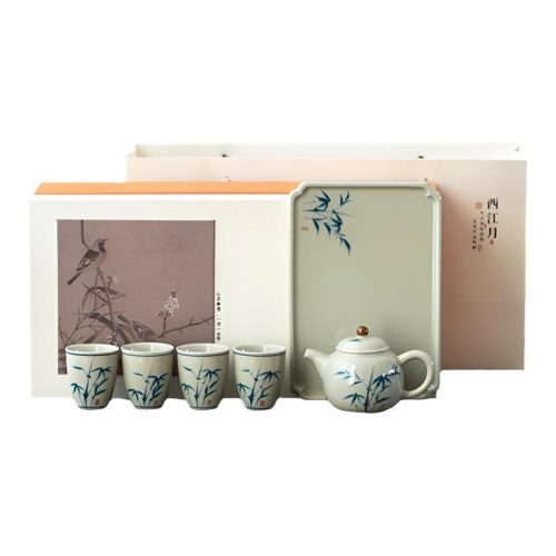 手繪茶具套裝景德鎮小套茶盤禮盒裝簡約乾泡小型茶壺家用輕奢新款