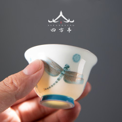 唐俊羊脂玉白瓷茶杯喝茶小杯子陶瓷品茗杯套裝茶碗茶盞茶具主人杯