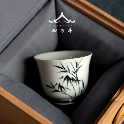 景德鎮手繪功夫茶杯套裝品茗杯陶瓷中式小杯子喝茶主人杯茶具單杯